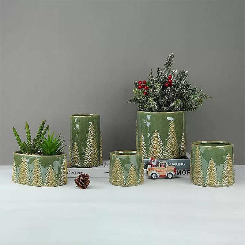 amoshossed vase ແປກ Christmas